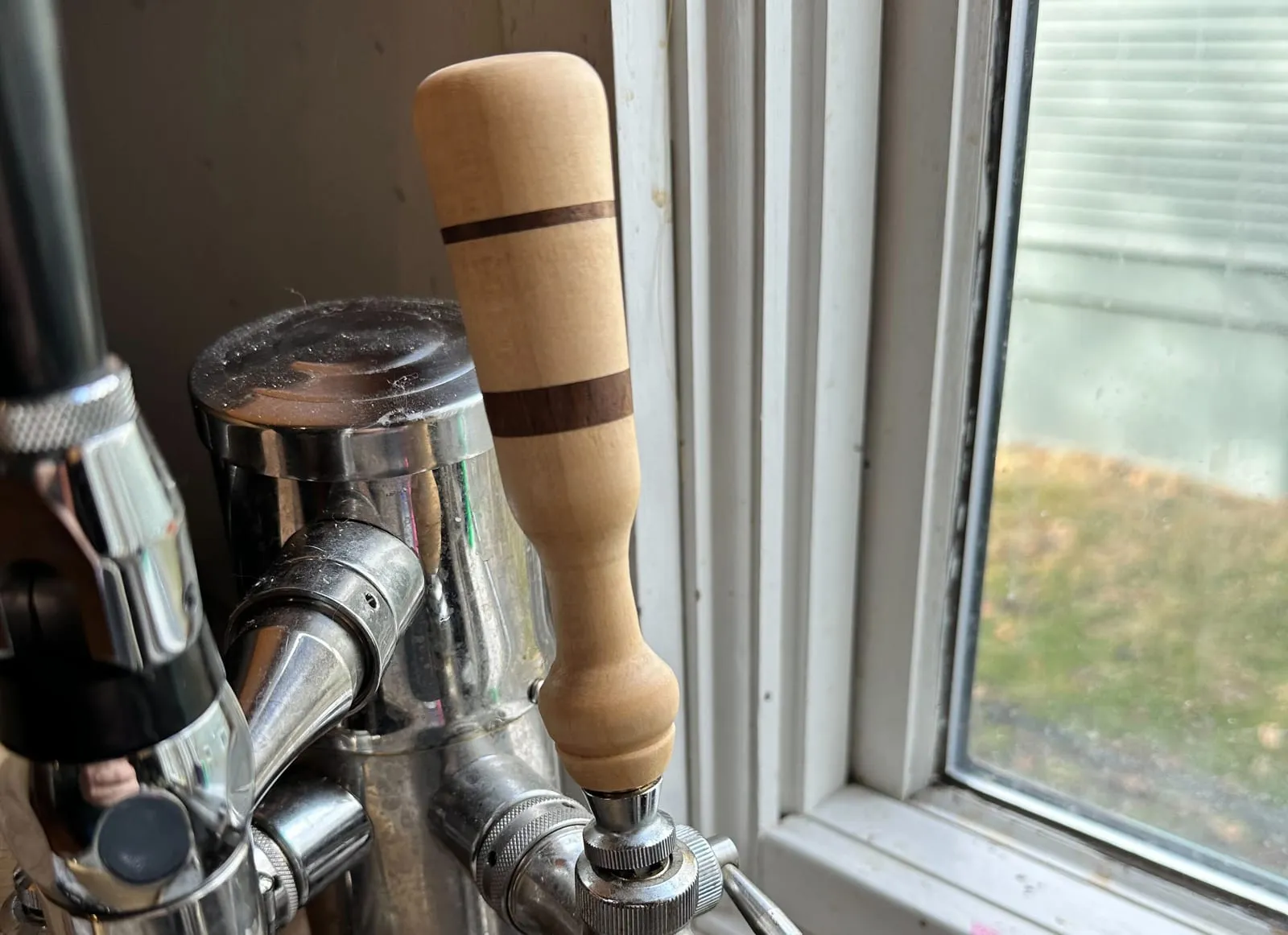 Turned tap handles, various woods